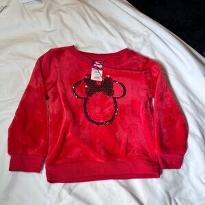 Disney Red Minnie Mouse Fleece Top